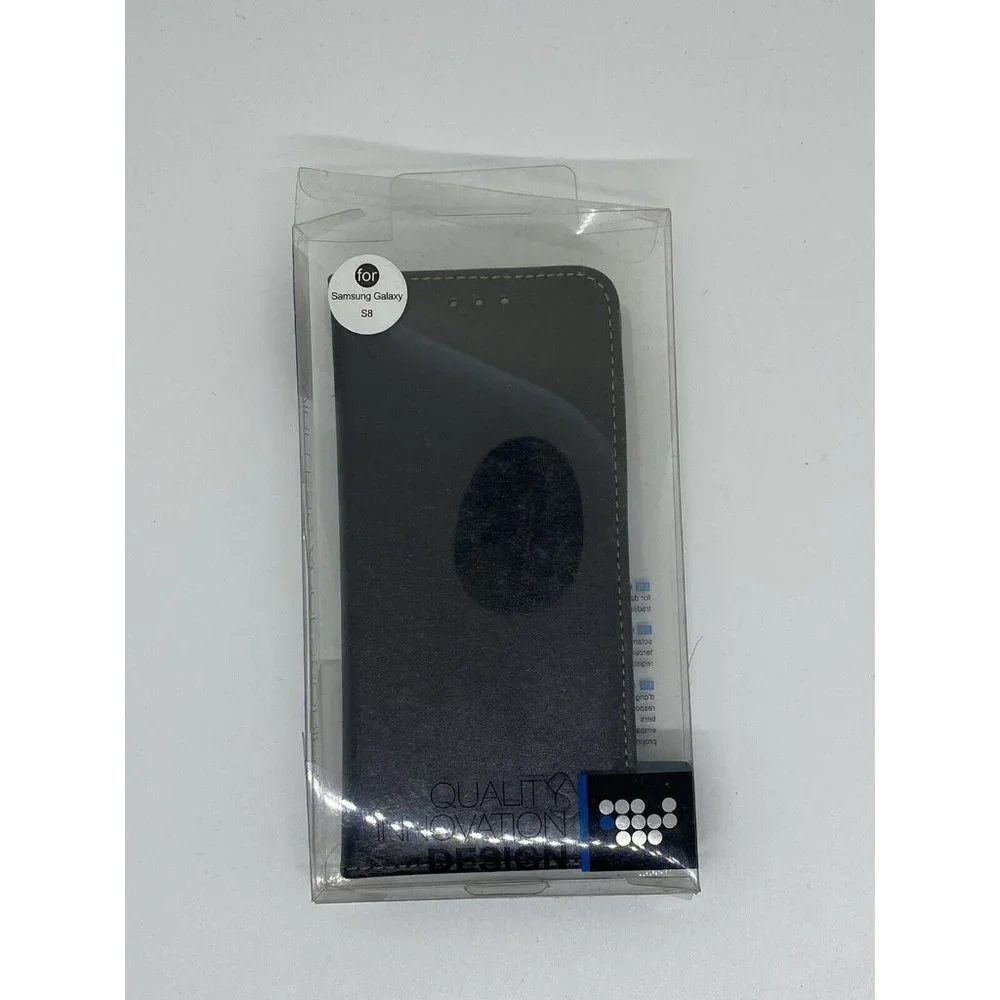 NEW Magnetic Flip Leather Detachable Wallet Case for Samsung S8 Plus - Black